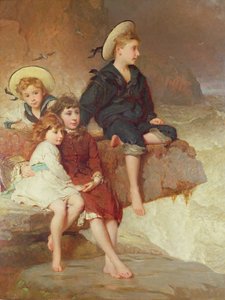 Los hijos de Sir Hussey Vivian en la playa