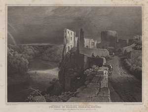 Castillo de Barnard, Durham, lugar de nacimiento de John Balliol, fundador del Balliol College, Oxford de George Fennel (after) Robson