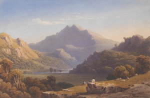 Snowdon desde Llyn Nantlle, Gales del Norte, 1832 de George Fennel Robson