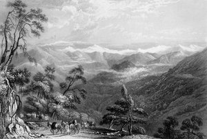 Cordillera Nevada, desde Landour, 1838 de George Francis White