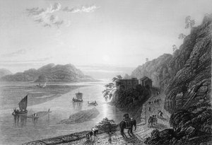 El Ganges Entrando en las Llanuras cerca de Hurdwar, 1838 de George Francis White