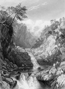 Vista cerca de la fuente del Jumna, 1838 de George Francis White
