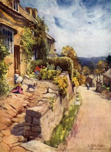 Bourton en la colina de George Franck Nicholls