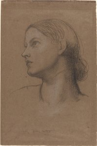 Cabeza de una mujer joven de George Frederic Watts