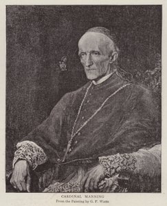 Henry Edward Manning, cardenal católico inglés y arzobispo de Westminster de George Frederick (after) Watts