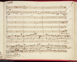Partitura original de El último oratorio de Haendel, Jefté
