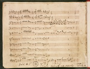 Partitura original del Último Folio de la Ópera 