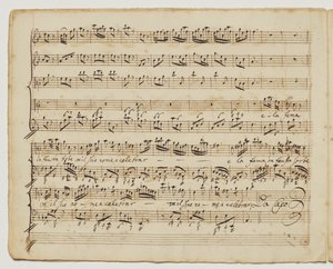 Preggio es solo de un alma fuerte, f.6v de "Aditionall [sic] songs for Rinaldo", c.1717 de George Frederick Handel