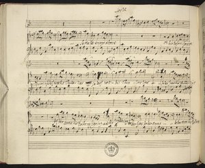 f.44v, partitura autógrafa Semele de Handel de George Frederick Handel