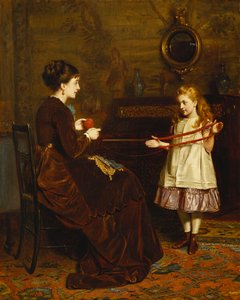 El pequeño ayudante de mamá, 1874 de George Goodwin Kilburne