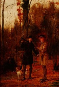 Dos Hombres Disparando a una Agachadiza de George Goodwin Kilburne