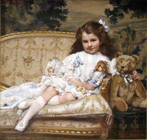 Retrato de Marjorie Cohen, de 5 años de George Hall Neale