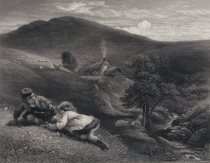 Ilustración para Auld Lang Syne de Robert Burns de George Harvey