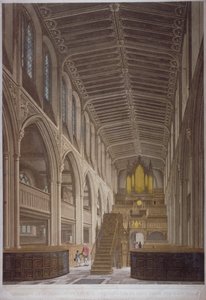 Interior de la Iglesia de Santa Margarita, Westminster, Londres, 1804 de George Hawkins