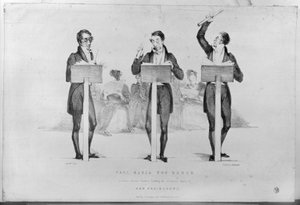 Carl Maria von Weber (1786-1826) en el Teatro Covent Garden dirigiendo su célebre ópera 