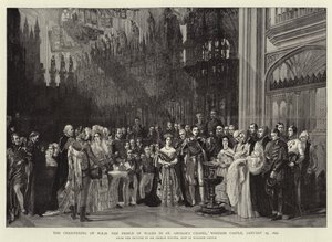 El Bautizo de S.A.R. El Príncipe de Gales en la Capilla de San Jorge, Castillo de Windsor, 25 de Enero de 1842 de George Hayter