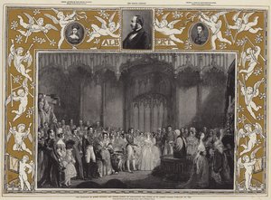El matrimonio de la Reina Victoria y el Príncipe Alberto de Sajonia-Coburgo y Gotha en el Palacio de St James, 10 de febrero de 1840