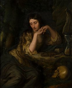 La Magdalena penitente, c.1812-71 (óleo sobre tabla) de George Hayter