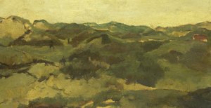 Un paisaje de brezo, presumiblemente en Drenthe de George Hendrik Breitner