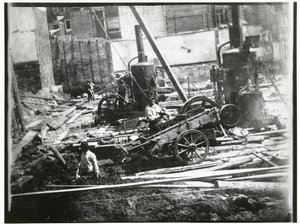 Sitio de construcción de las instalaciones municipales de baño y natación en Heiligeweg en Amsterdam de George Hendrik Breitner