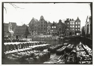 Vista de los jardines de alquitrán en Prinseneiland en Amsterdam de George Hendrik Breitner