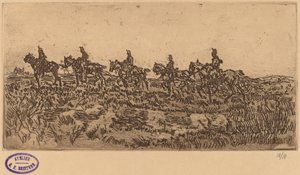 Húsares Cabalgando en Fila India de George Hendrik Breitner