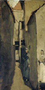 Calle del barrio en La Haya o Scheveningen de George Hendrik Breitner
