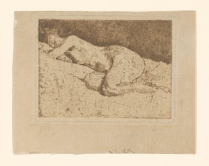 Desnudo femenino recostado de George Hendrik Breitner