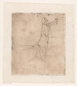 Mujer desnuda de pie
