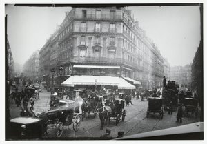 Vista de la calle de una concurrida intersección en París de George Hendrik Breitner