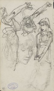 Hoja de estudio con mujeres. de George Hendrik Breitner