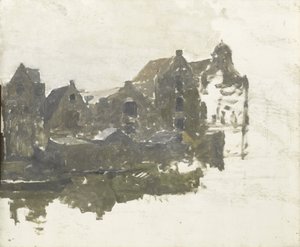 Almacenes en el Teertuinen en la Prinseneiland, Amsterdam de George Hendrik Breitner