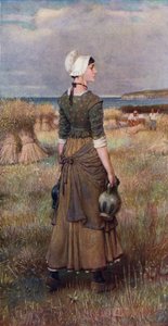 Evangeline (litografía en color) de George Henry (after) Boughton