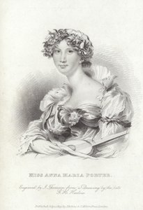 Anna Maria Porter, poeta y novelista inglesa de George Henry (after) Harlow