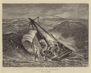Un vendaval en el Mar del Norte