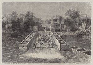 El Príncipe de Gales en Canadá, Su Alteza Real descendiendo por un tobogán de madera en Ottawa de George Henry Andrews