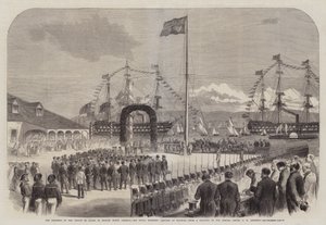 El progreso del Príncipe de Gales en América del Norte británica, Su Alteza Real desembarcando en Halifax