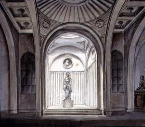 Interior de una galería escultórica
