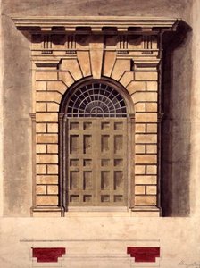 Diseño para un entorno de puerta palladiana de George Henry Bailey