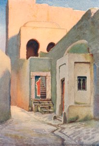 Un santuario callejero en Túnez (litografía en color) de George Henry Benton Fletcher