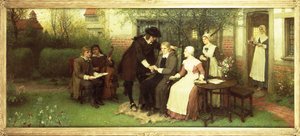 Andrew Marvell (1621-78) visitando a su amigo John Milton (1608-74)