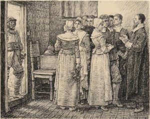 La boda puritana interrumpida