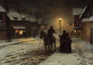 Tarde de invierno (óleo sobre tabla) de George Henry Boughton