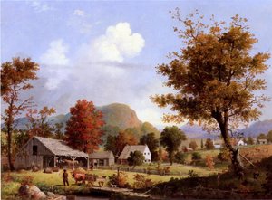 Prensado de Sidra, 1855 de George Henry Durrie