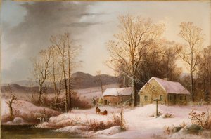 Granja en invierno 1860 (Óleo sobre lienzo) de George Henry Durrie