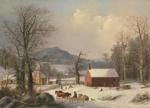 Escuela Roja (Escena Campestre) de George Henry Durrie