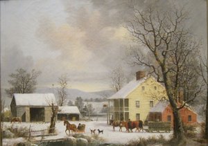 Invierno en el campo (1857) de George Henry Durrie