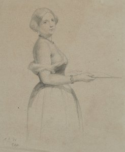 Retrato de una joven, 1856 de George Henry Hall
