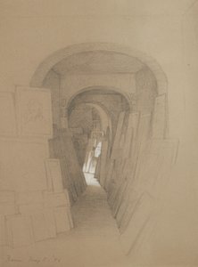 Sin título - Estudio del artista, Roma, 1886 de George Henry Hall