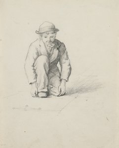 Sin título - Niño jugando a las canicas de George Henry Hall